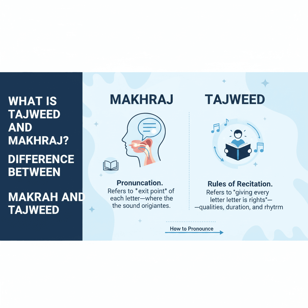 What is Tajweed and Makhraj Difference Between Makhraj and Tajweed